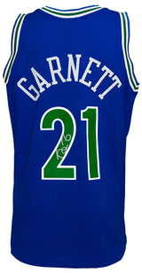 Kevin Garnett Signed Minnesota Timberwolves 1995 Throwback Blue Mitchell & Ness NBA Swingman Jersey