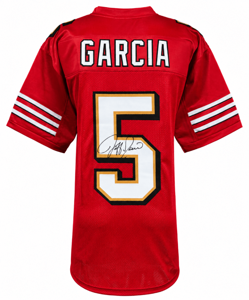 Jeff Garcia Signed Red Custom Football Jersey