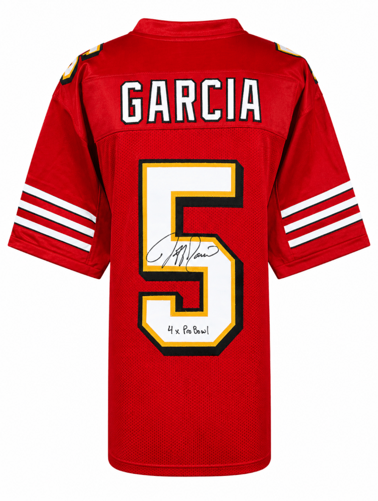 Jeff Garcia Signed Red Custom Football Jersey w/4x Pro Bowl