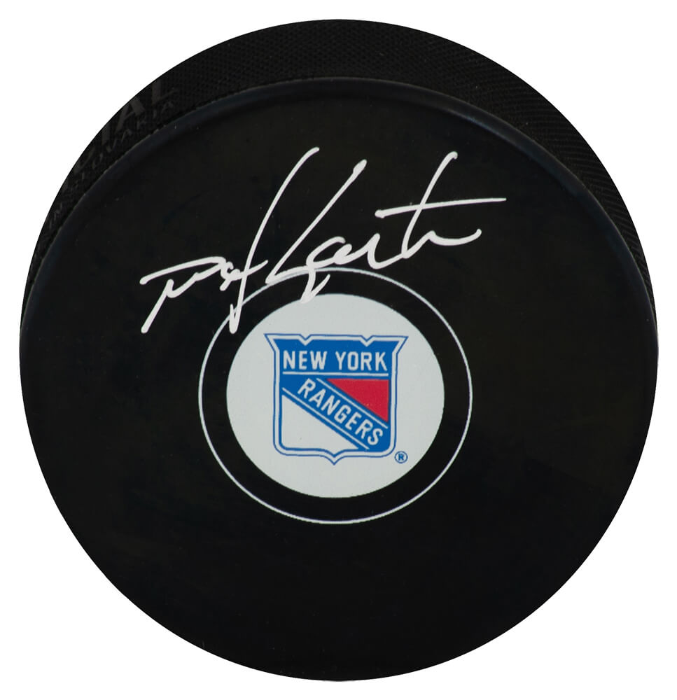 Mike Gartner Signed New York Rangers Logo Hockey Puck