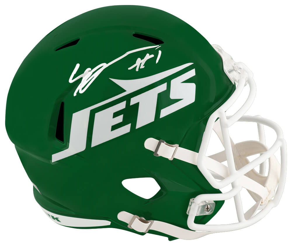 Sauce Gardner Signed New York Jets Riddell Green Full Size Speed Replica Helmet - (Fanatics)