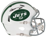 Sauce Gardner Signed NY Jets Riddell White Full Size Speed Replica Helmet - (Fanatics) (In Black)