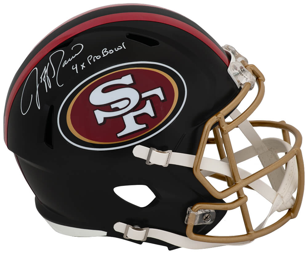 Jeff Garcia Signed San Francisco 49ers Rivalries Black Riddell Full Size Speed Replica Helmet w/4x Pro Bowl