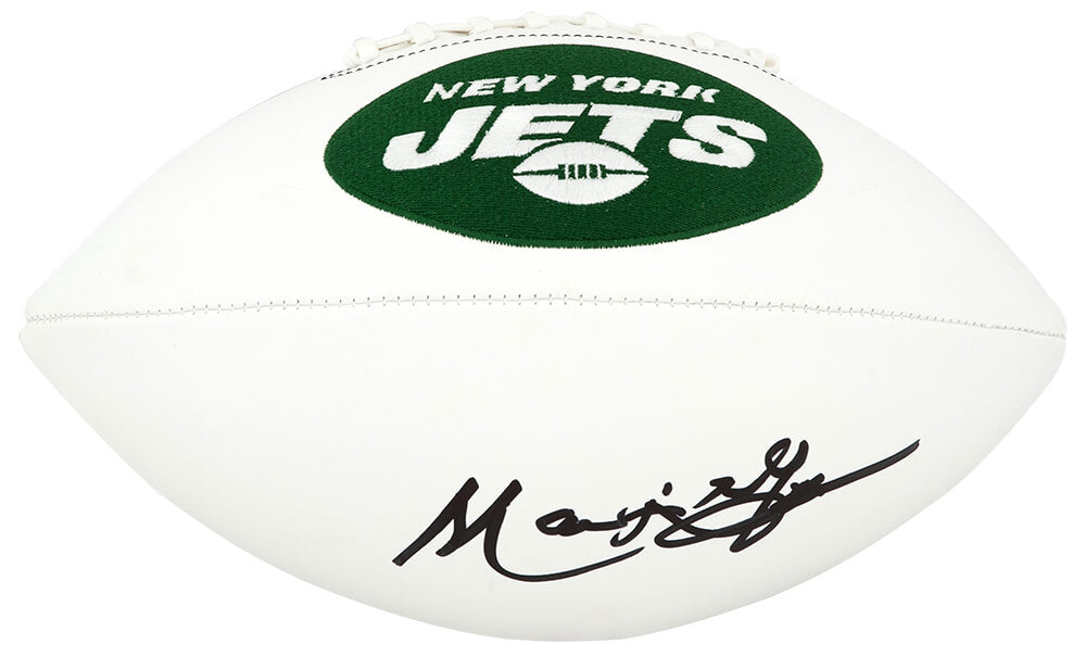 Mark Gastineau Signed Wilson New York Jets White Logo Football