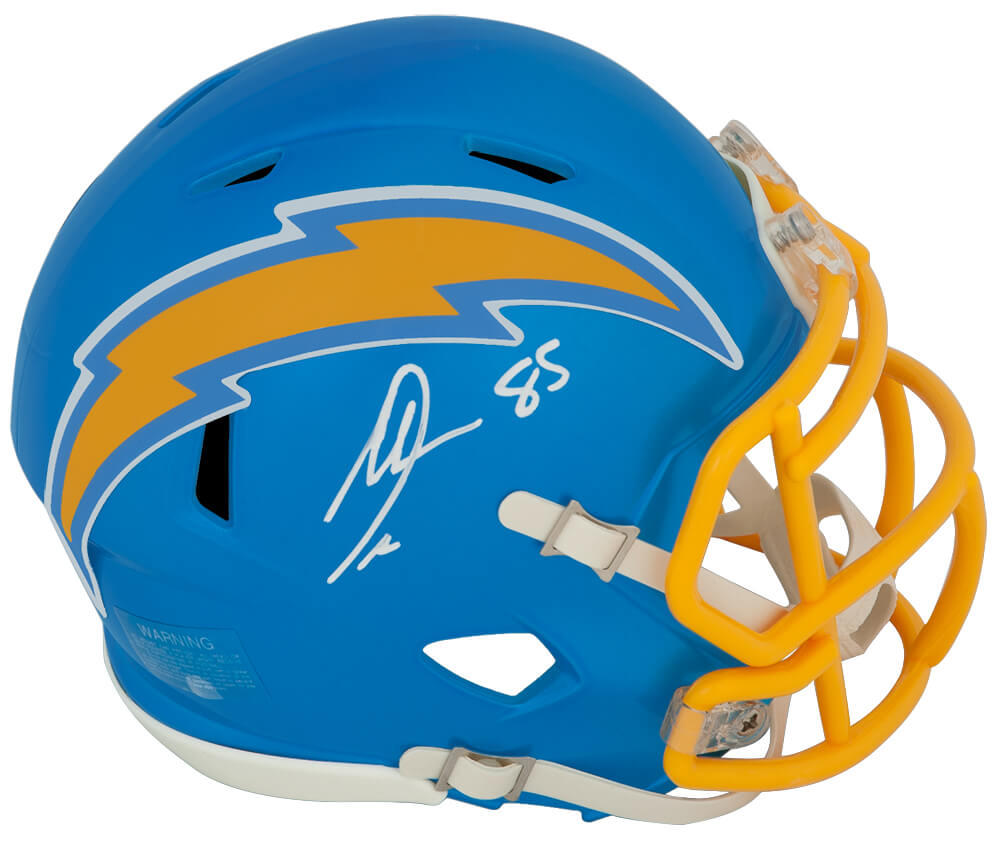 Antonio Gates Signed Chargers FLASH Riddell Speed Mini Helmet