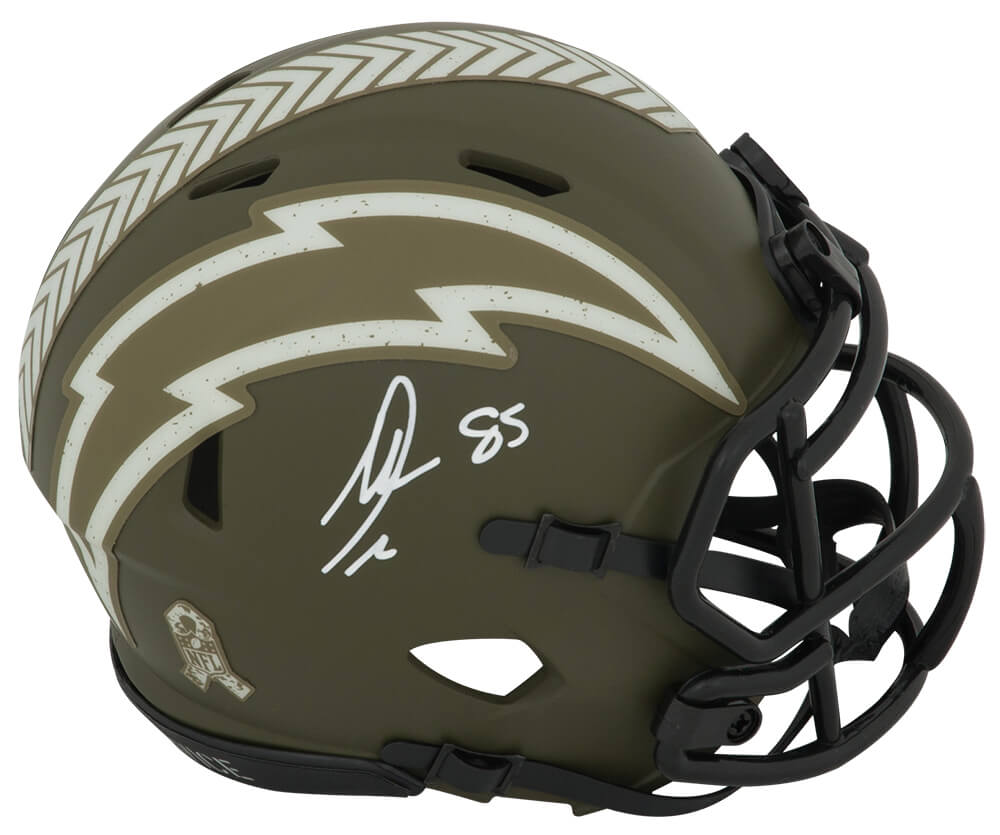 Antonio Gates Signed Chargers Salute to Service Riddell Speed Mini Helmet