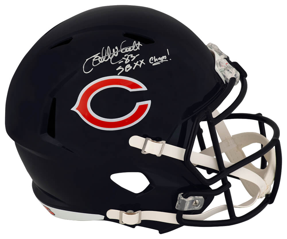 Willie Gault Signed Chicago Bears Riddell Full Size Speed Replica Helmet w/SB XX Champs