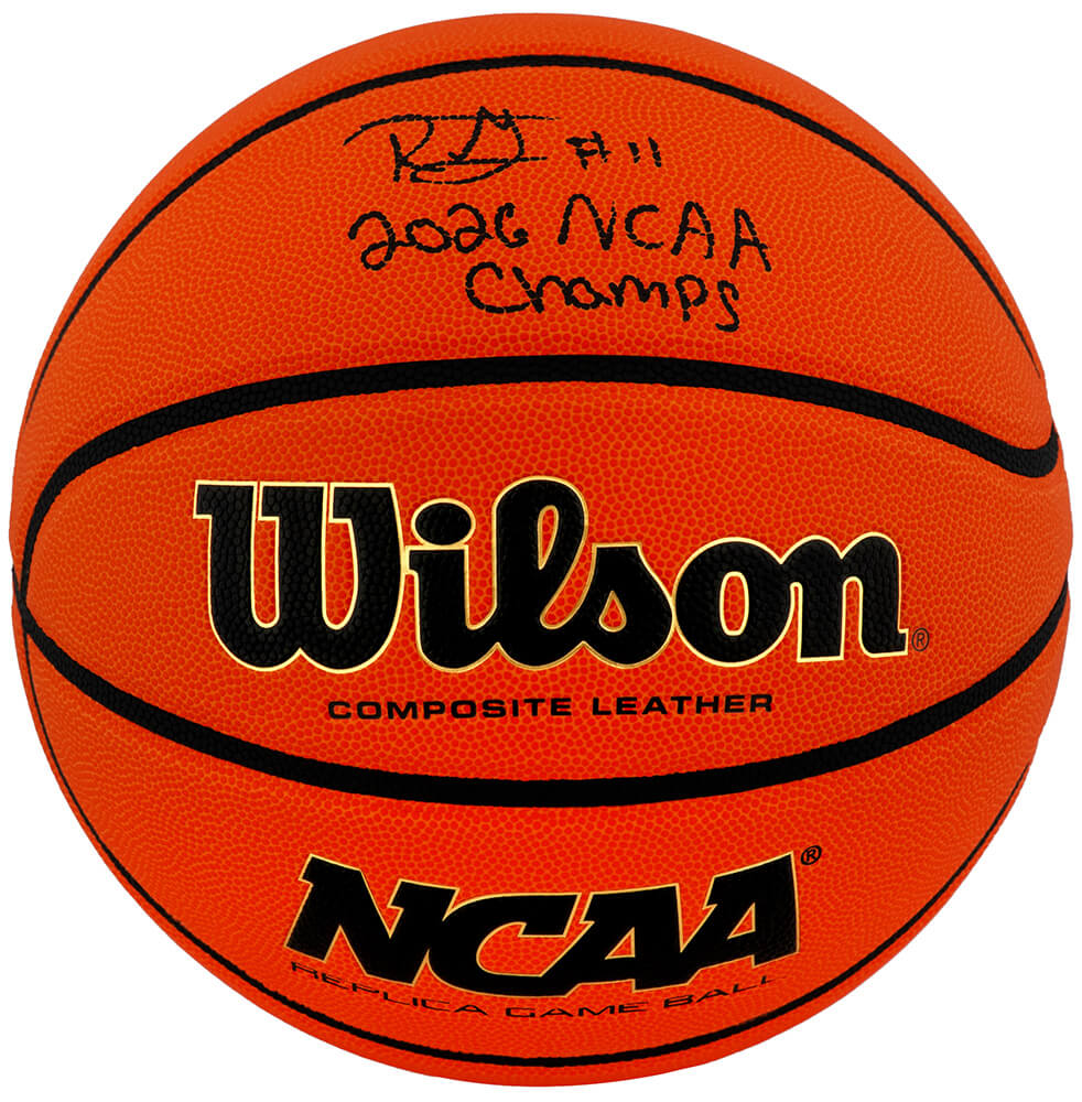 Roddy Gayle Jr. Signed Wilson NCAA Basketball w/2026 NCAA Champs