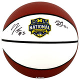Trey McKenney & Roddy Gayle Jr. Dual Signed Michigan Wolverines 2026 National Champions White Logo Basketball