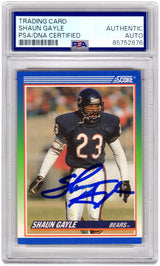 Shaun Gayle Signed Chicago Bears 1990 Score Rookie Football Trading Card #431 - (PSA Encapsulated)