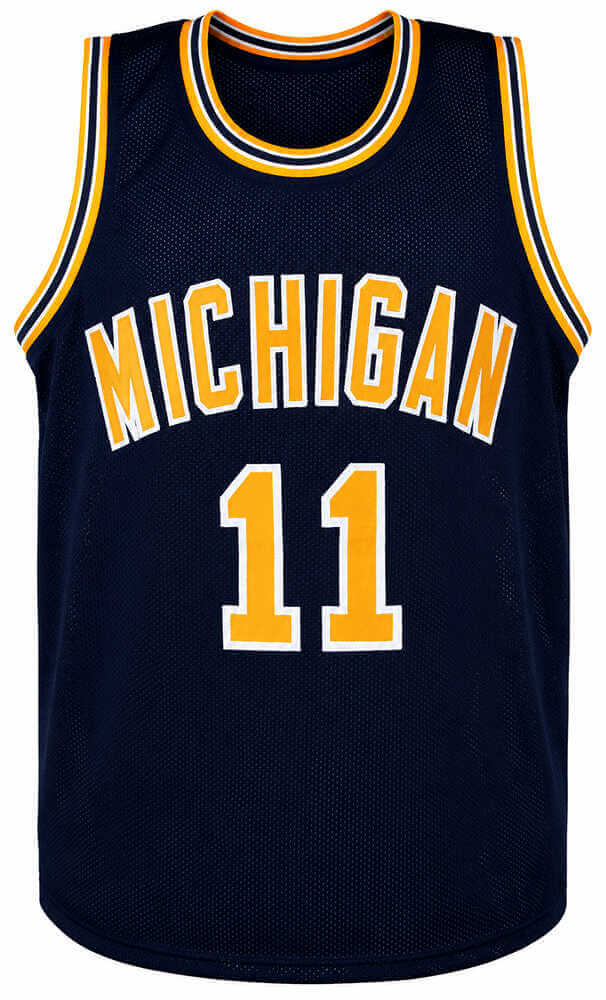 Roddy Gayle Jr. Signed Navy Custom College Basketball Jersey - (JSA)