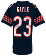Shaun Gayle Signed Navy Custom Football Jersey w/3-Inscriptions
