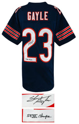 Shaun Gayle Signed Navy Custom Football Jersey w/SB XX Champs