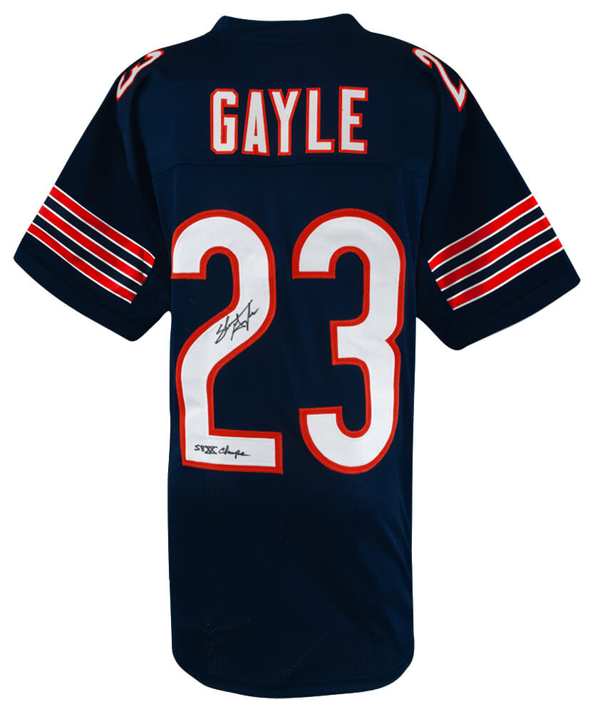 Shaun Gayle Signed Navy Custom Football Jersey w/SB XX Champs