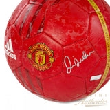 David Beckham Autographed Manchester United Red Adidas Soccer Ball Panini