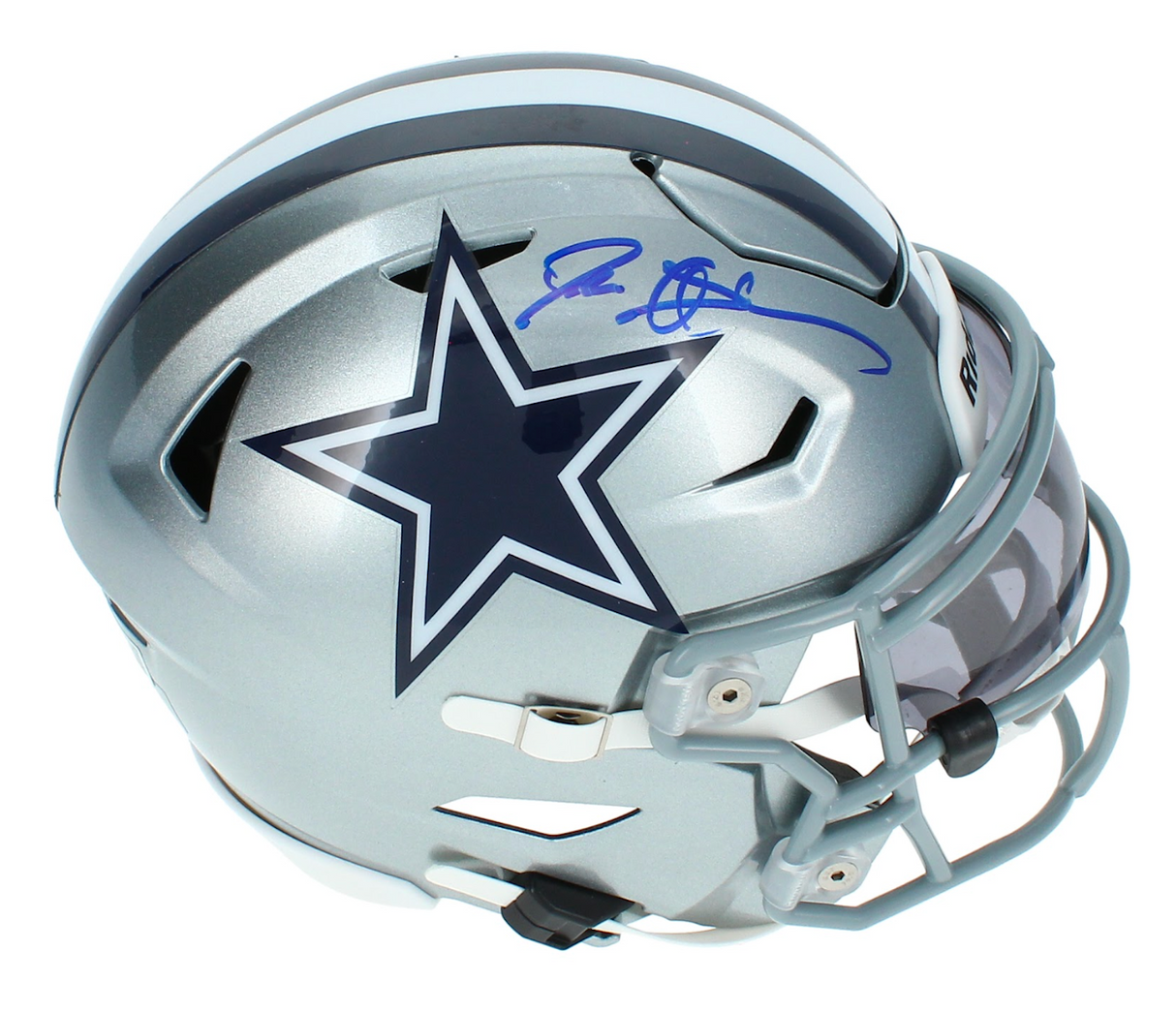Deion Sanders Autographed Dallas Cowboys Speedflex Midi Helmet Beckett Witnessed