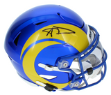 Aaron Donald Autographed Los Angeles Rams Midi Speedflex Helmet Beckett Witnessed