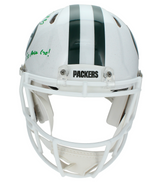 Josh Jacobs Autographed/Inscribed "Go Pack Go" Green Bay Packers White 2024 Alternate Authentic Helmet Radtke