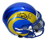 Matthew Stafford Autographed Los Angeles Rams Speedflex Midi Helmet Beckett Witnessed