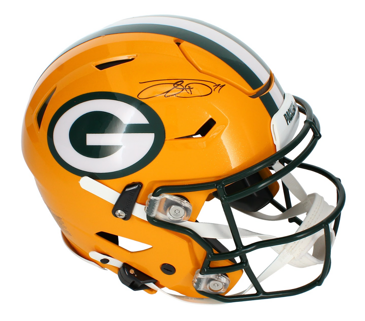 Jayden Reed Autographed Green Bay Packers Speedflex Authentic Helmet Beckett Witnessed