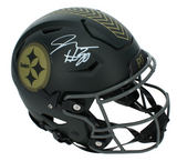 Jaylen Warren Autographed Pittsburgh Steelers 2025 Salute to Service Speedflex Authentic Helmet Beckett Witnessed