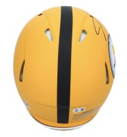 Jaylen Warren Autographed Pittsburgh Steelers Yellow 2025 Alternate Speed Authentic Helmet Beckett Witnessed