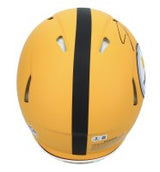 Jaylen Warren Autographed Pittsburgh Steelers Yellow 2025 Alternate Speed Authentic Helmet Beckett Witnessed