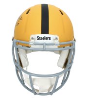 Jaylen Warren Autographed Pittsburgh Steelers Yellow 2025 Alternate Speed Authentic Helmet Beckett Witnessed