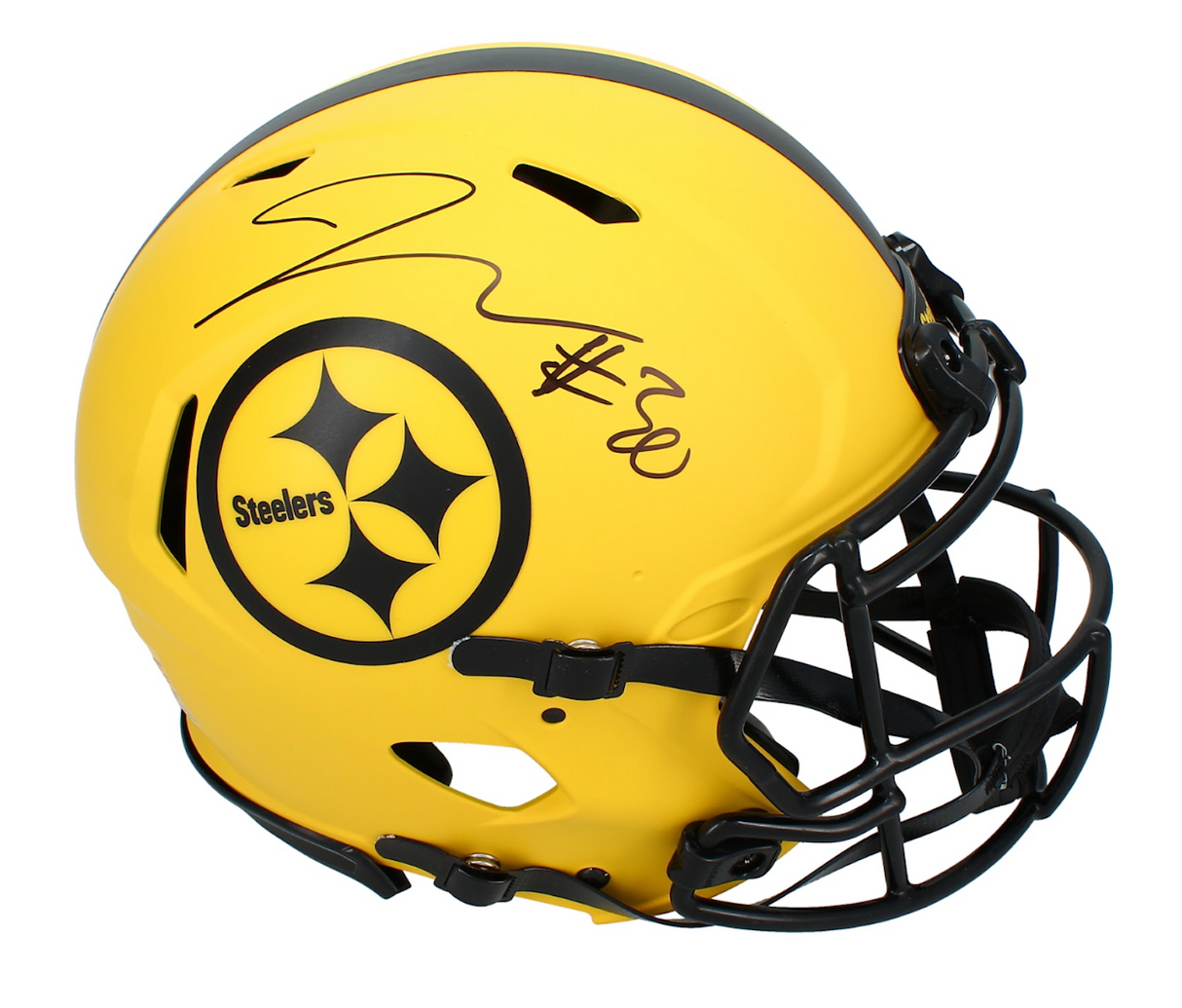 Jaylen Warren Autographed Pittsburgh Steelers RAVE Speed Authentic Helmet Beckett Witnessed