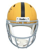 Jaylen Warren Autographed Pittsburgh Steelers Yellow 2025 Alternate Speed Full Size Helmet Beckett Witnessed
