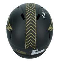 Randall Cunningham Autographed Philadelphia Eagles 2025 Salute to Service Speed Full Size Helmet Beckett Witnessed