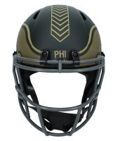 Randall Cunningham Autographed Philadelphia Eagles 2025 Salute to Service Speed Full Size Helmet Beckett Witnessed