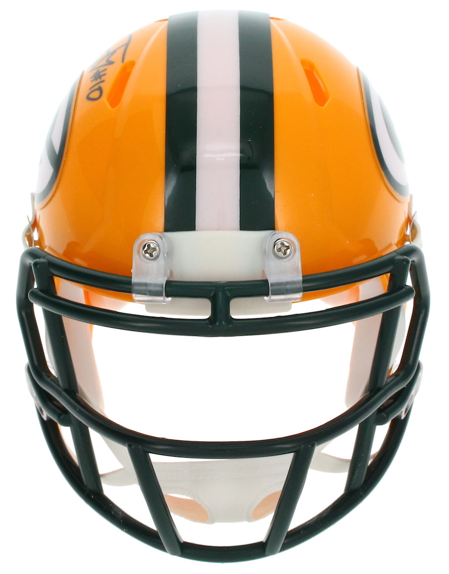 Jordan Love Autographed Green Bay Packers Speed Mini Helmet Beckett Witnessed