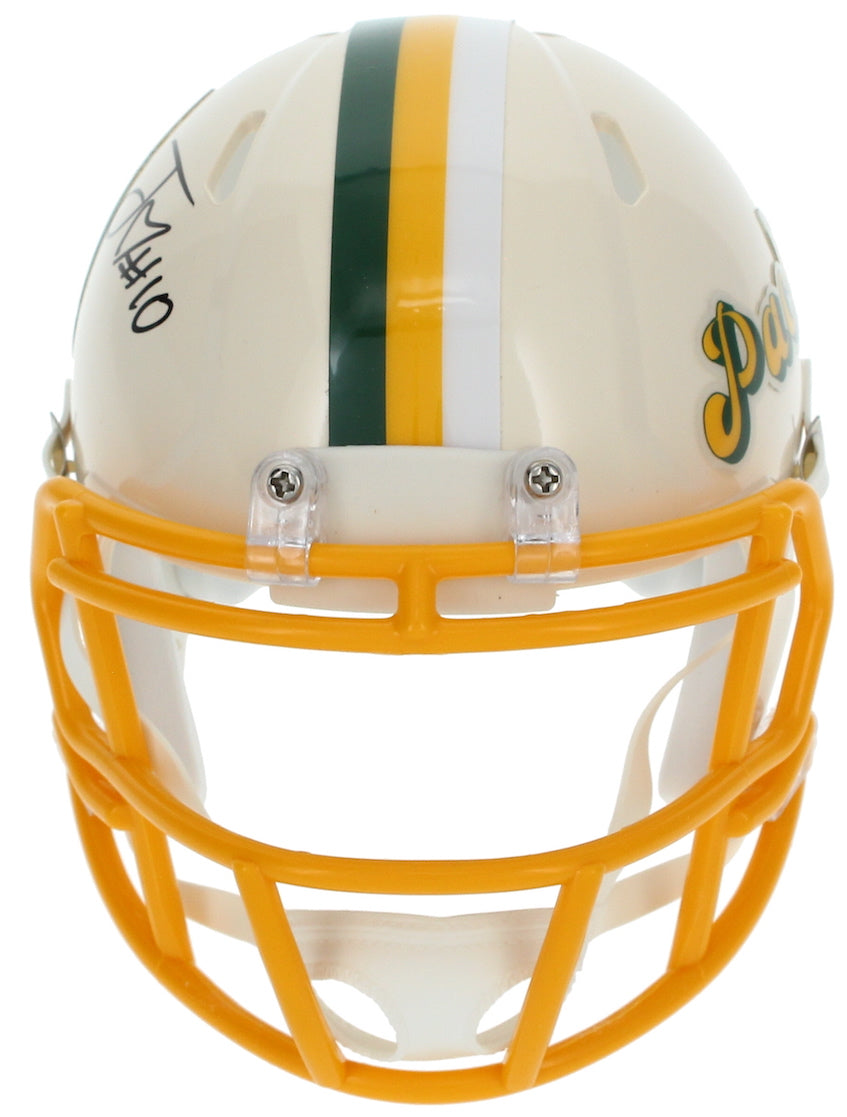 Jordan Love Autographed Green Bay Packers RETRO Speed Mini Helmet Beckett Witnessed