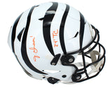 Ja'Marr Chase Autographed/Inscribed "24 TC" (Triple Crown) Cincinnati Bengals White 2022 Alternate Speedflex Authentic Helmet Beckett Witnessed