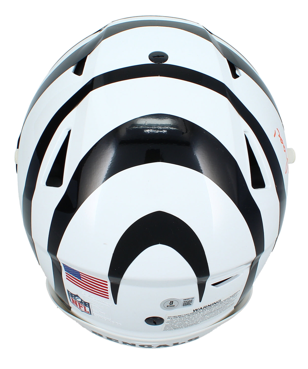 Ja'Marr Chase Autographed/Inscribed "24 TC" (Triple Crown) Cincinnati Bengals White 2022 Alternate Speedflex Authentic Helmet Beckett Witnessed
