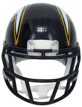 Omarion Hampton Autographed Chargers 1988-06 Throwback Speed Mini Helmet Beckett Witnessed