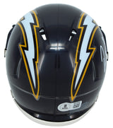 Omarion Hampton Autographed Chargers 1988-06 Throwback Speed Mini Helmet Beckett Witnessed