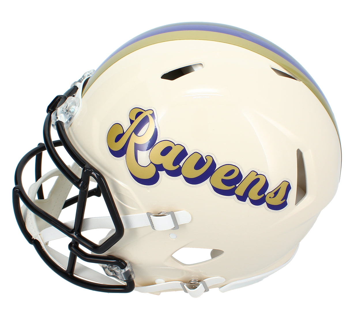 Zay Flowers Autographed Baltimore Ravens RETRO Speed Authentic Helmet Beckett Witnessed