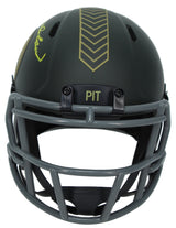 Terry Bradshaw Autographed Pittsburgh Steelers 2025 Salute to Service Speed Mini Helmet Beckett Witnessed