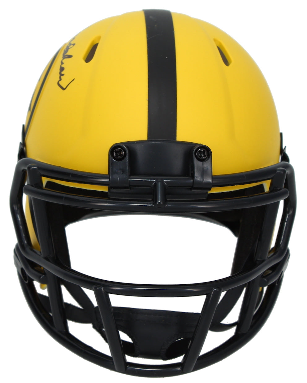 Terry Bradshaw Autographed Pittsburgh Steelers RAVE Speed Mini Helmet Beckett Witnessed