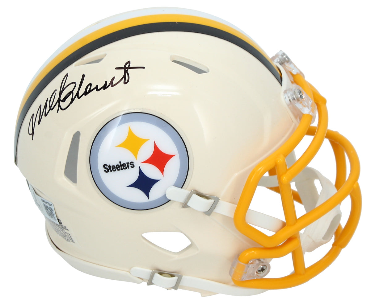 Mel Blount Autographed Pittsburgh Steelers RETRO Speed Mini Helmet Beckett Witnessed