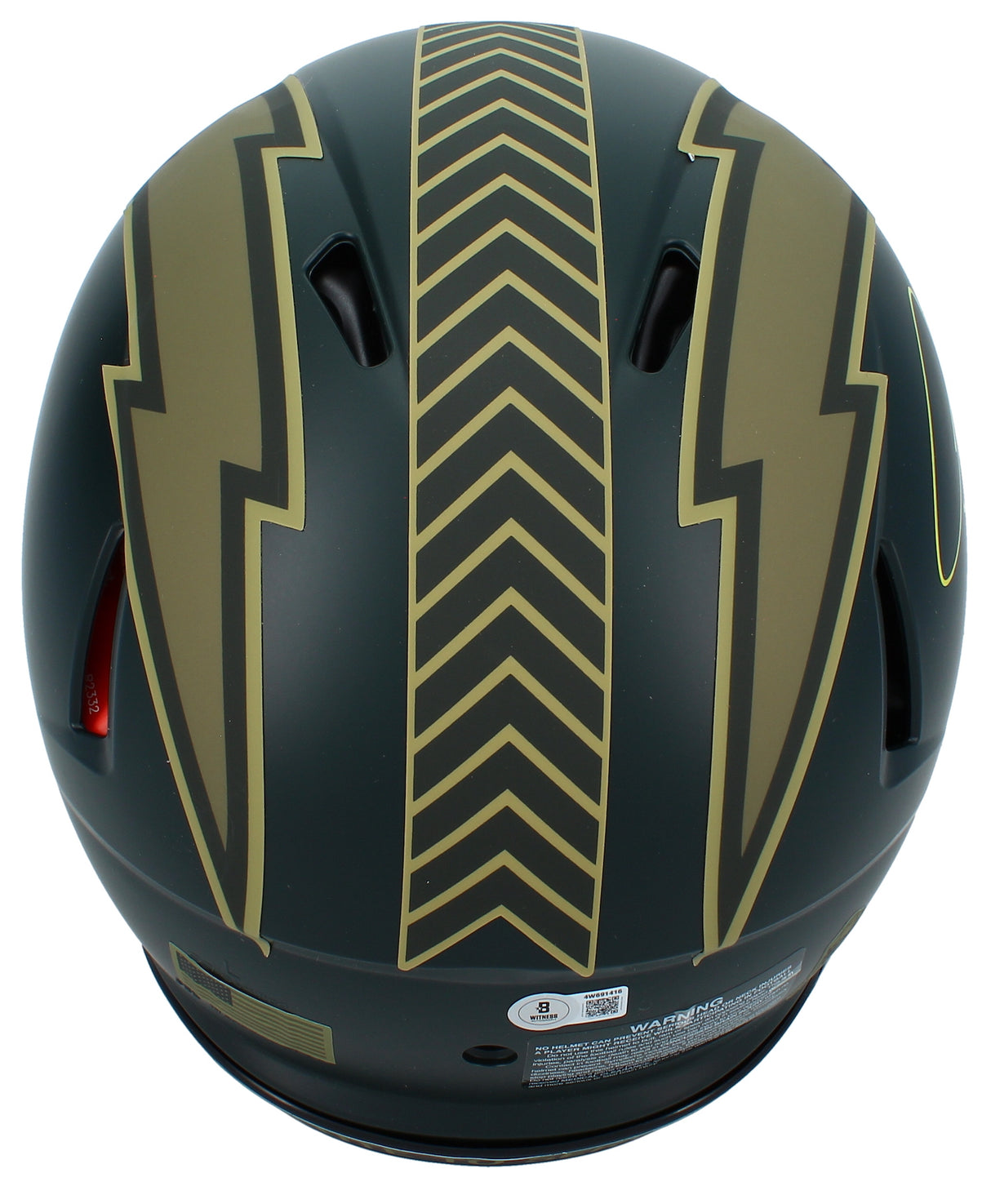LaDainian Tomlinson Autographed Chargers 2025 Salute to Service Speed Authentic Helmet Beckett Witnessed