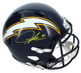 LaDainian Tomlinson Autographed Chargers 1988-06 Throwback Speed Full Size Helmet Beckett Witnessed
