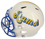 Isaac Bruce/Torry Holt Dual Autographed Rams RETRO Speed Full Size Helmet Beckett Witnessed