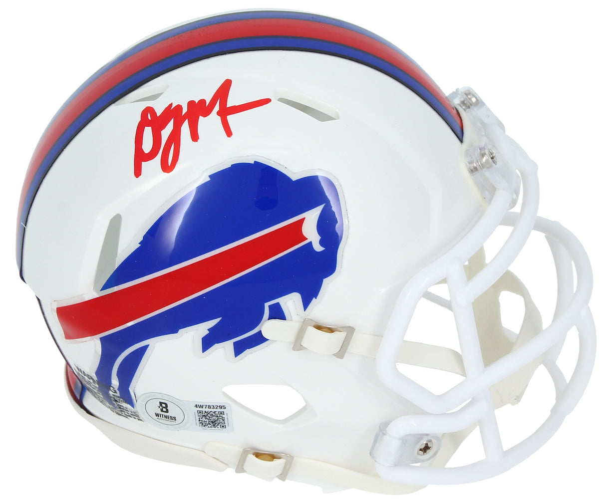D.J. Moore Autographed Buffalo Bills Speed Mini Helmet Beckett Witnessed