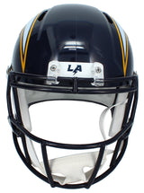Omarion Hampton Autographed Los Angeles Chargers Navy 2025 Alternate Speed Full Size Helmet Beckett Witnessed