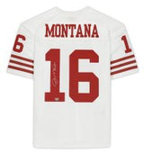 Joe Montana Autographed San Francisco 49ers White Mitchell & Ness Legacy Collection Jersey Fanatics