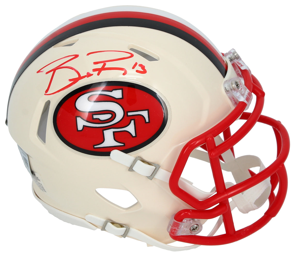 Brock Purdy Autographed San Francisco 49ers RETRO Speed Mini Helmet Beckett Witnessed