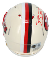 Brock Purdy Autographed San Francisco 49ers RETRO Speed Mini Helmet Beckett Witnessed